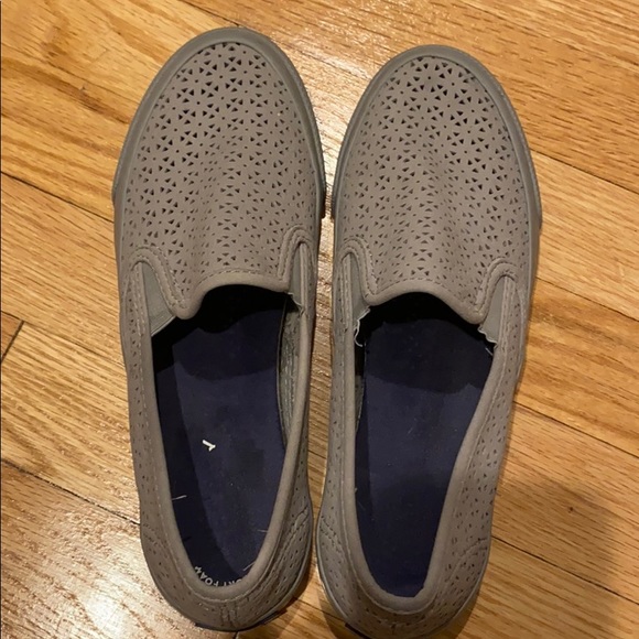 Sperry Memory Foam Gray Cut Out Slip On Shoe - Picture 2 of 6